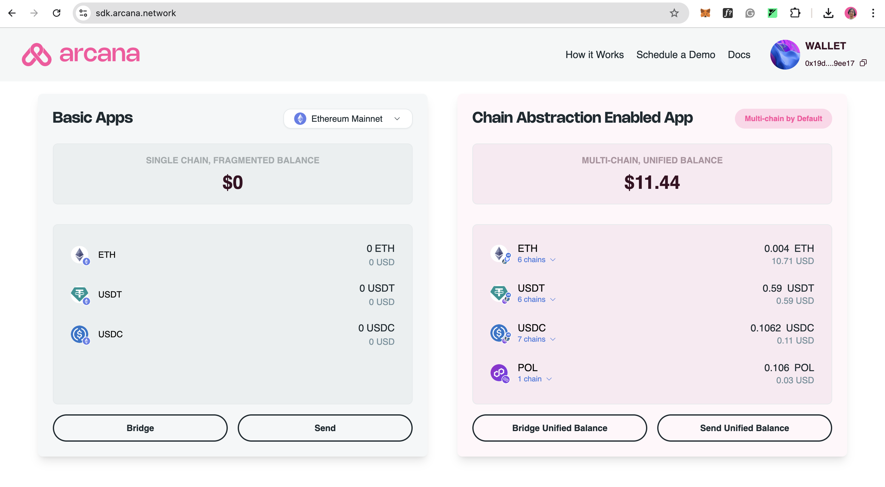 Chain Abstraction with Arcana SDK